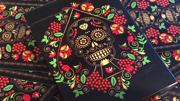 Calaveras de Azúcar Black Edition Playing Cards Printed by USPCC - Got Magic?