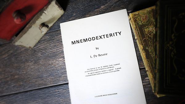 Mnemodexterity by L. De Bevere - Book - Got Magic?