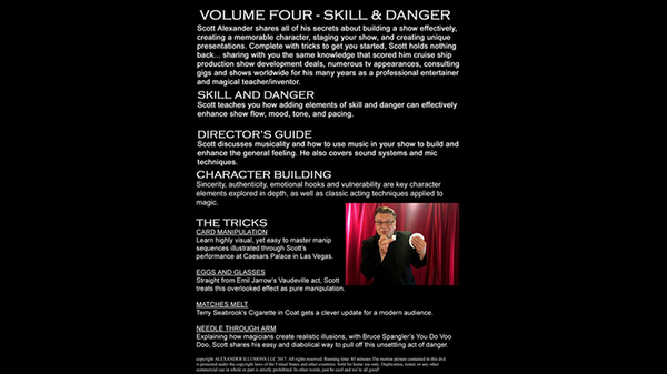 Standing Up on Stage Volume 4 Feats of Skill and Danger by Scott Alexander - DVD - Got Magic?