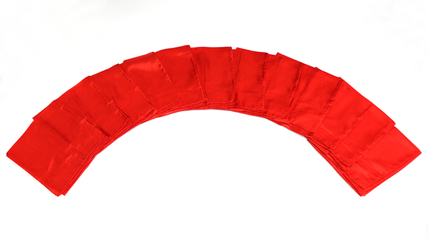 Silks 15 inch 12 Pack (Red) Magic by Gosh - Trick  (12 PACK IS 1 UNIT) - Got Magic?