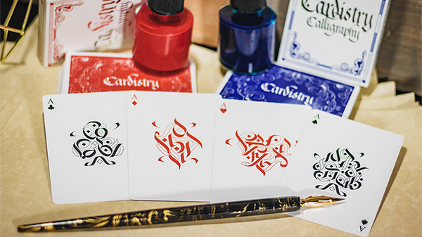 Cardistry Calligraphy (Blue) Playing Cards - Got Magic?