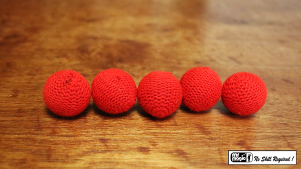 Crochet 5 Ball combo Set (1"/Red) by Mr. Magic - Trick - Got Magic?