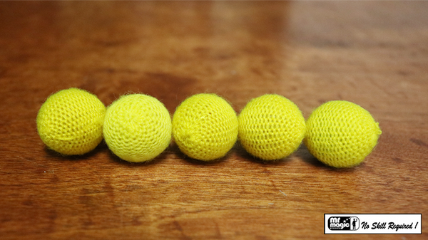 Crochet 5 Ball combo Set (1"/Yellow) by Mr. Magic - Trick - Got Magic?