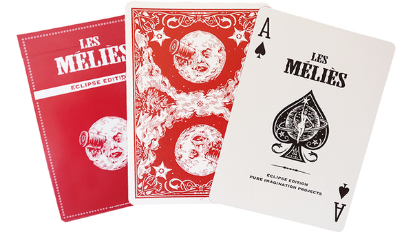 Les Méliés Red Eclipse Playing Cards by Pure Imagination Projects - Got Magic?