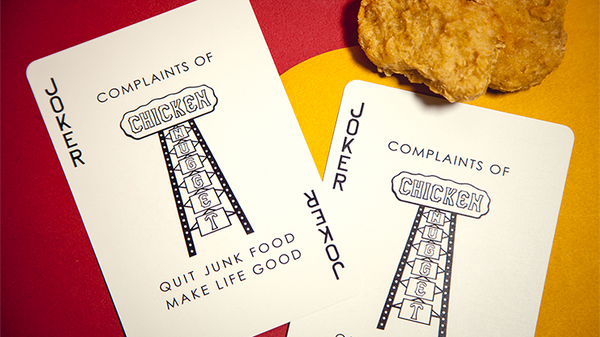 Jumbo Chicken Nugget Playing Cards - Red - Got Magic?