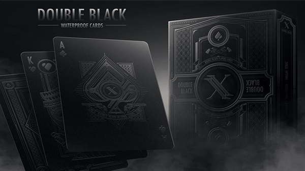 Double Black Waterproof Playing Cards - Got Magic?