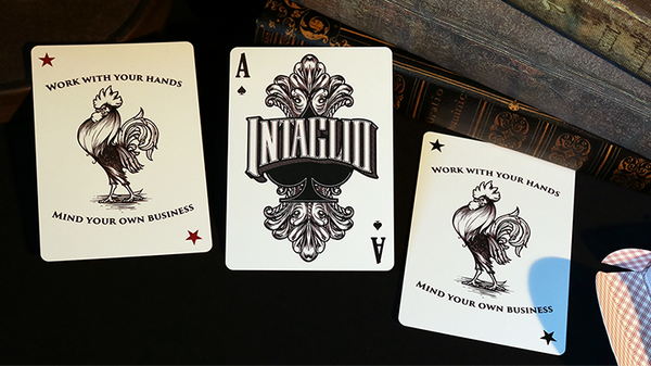 Intaglio Red Playing Cards by Jackson Robinson - Got Magic?