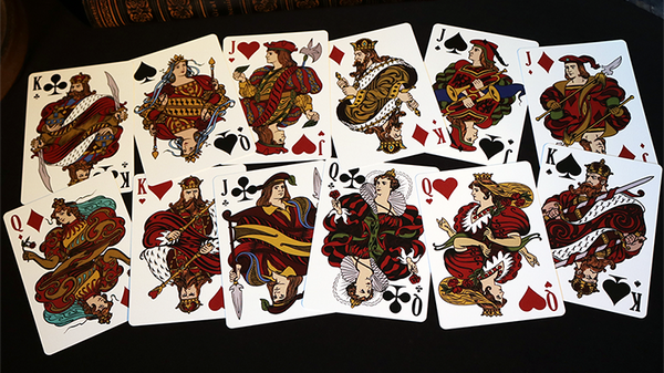 Intaglio Red Playing Cards by Jackson Robinson - Got Magic?