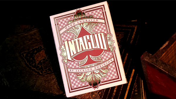Intaglio Red Playing Cards by Jackson Robinson - Got Magic?