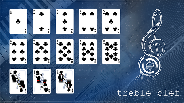 Treble Clef (Blue) Playing Cards - Got Magic?
