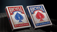Bicycle Standard Playing Cards in Mixed Case Red/Blue(12pk)with individual hang tabs on deck by USPCC - Got Magic?
