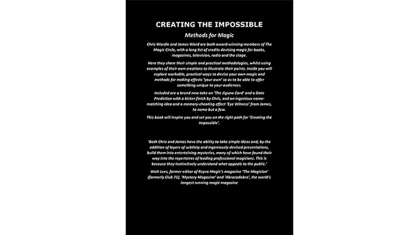 Creating the Impossible by Chris Wardle and James Ward - Book - Got Magic?