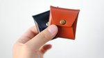 Square Coin Case (Black Leather) by Gentle Magic - Trick - Got Magic?