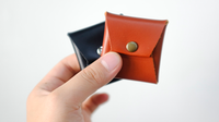 Square Coin Case (Brown Leather) by Gentle Magic - Trick - Got Magic?