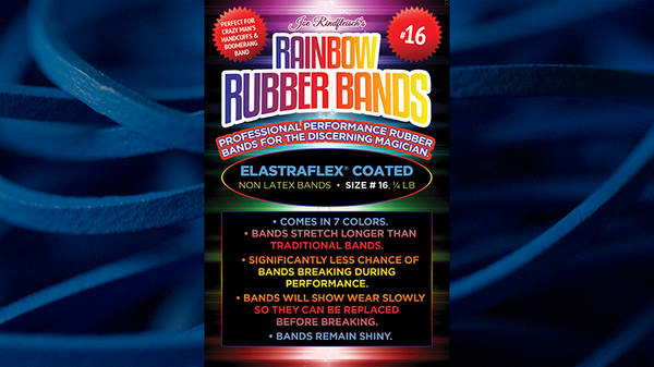 Joe Rindfleisch's SIZE 16 Rainbow Rubber Bands (Hanson Chien - Blue Pack) by Joe Rindfleisch - Trick - Got Magic?