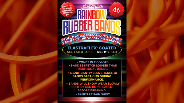 Joe Rindfleisch's SIZE 16 Rainbow Rubber Bands (Daniel Garcia - Orange Pack  ) by Joe Rindfleisch - Trick - Got Magic?