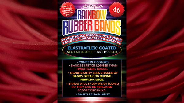 Joe Rindfleisch's SIZE 16 Rainbow Rubber Bands (Joe Rindfleisch - Red Pack) by Joe Rindfleisch - Trick - Got Magic?