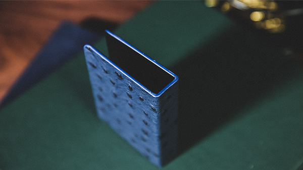 Ostrich Grain Leather Clip (Blue/Black) by TCC - Got Magic?