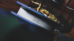 Ostrich Grain Leather Clip (Blue/Black) by TCC - Got Magic?