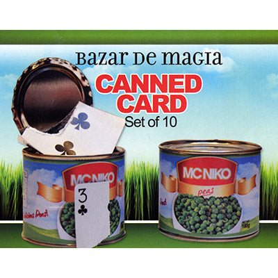 Canned Card (Red) ( Set of 10 Cans )by Bazar de Magia - Trick - Got Magic?