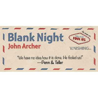 Blank Night (Blue) by John Archer - Trick - Got Magic?