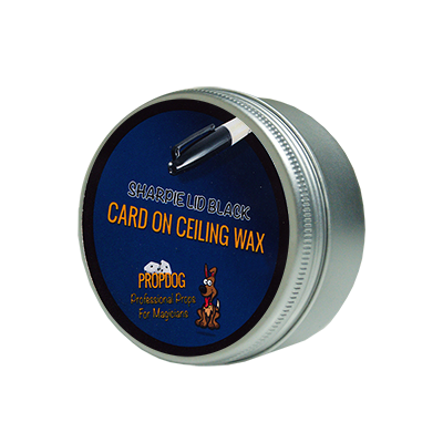 Card on Ceiling Wax 50g (Sharpie Lid Black) by David Bonsall and PropDog - Trick - Got Magic?