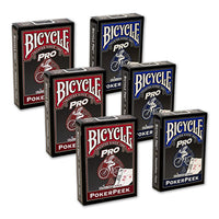 Cards Bicycle Pro Poker Peek - 6 PACK (Mixed) USPCC - Got Magic?