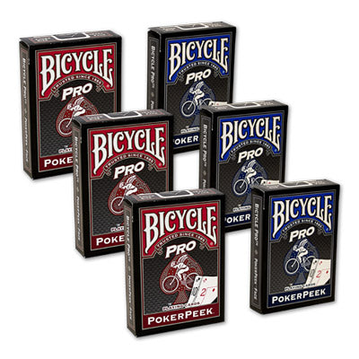 Cards Bicycle Pro Poker Peek - 6 PACK (Mixed) USPCC - Got Magic?