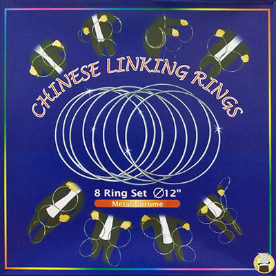 Chinese Linking Rings (12 inch, CHROME) by Vincenzo Di Fatta - Trick - Got Magic?