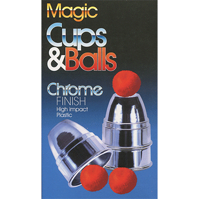 Chrome Cups & Balls (plastic) by Loftus Magic - Trick - Got Magic?