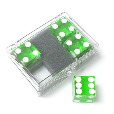 Dice 4-pack green Near-precision 19mm (casino) - Got Magic?