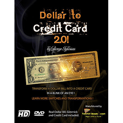 Dollar to Credit Card 2.0 (Gimmick and Online Instructions) by Twister Magic - Trick - Got Magic?