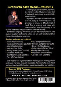Impromptu Card Magic Volume #4 by Aldo Colombini - DVD - Got Magic?