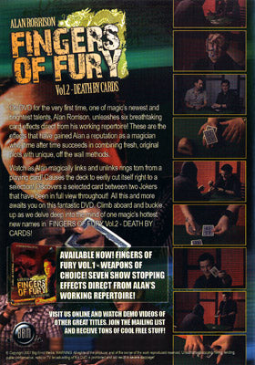 Fingers of Fury Vol.2 (Death By Cards) by Alan Rorrison & Big Blind Media - DVD - Got Magic?