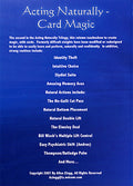 Acting - Naturally (Card Magic) by Allen Zingg - DVD