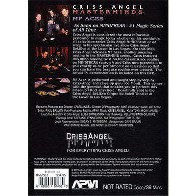 Masterminds (MF Aces) Vol. 3 by Criss Angel - DVD - Got Magic?