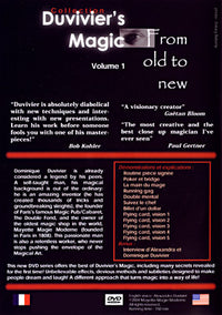 Duvivier's Magic 1: From Old to New - Volume 1 - DVD by Mayette Magie Moderne - Got Magic?