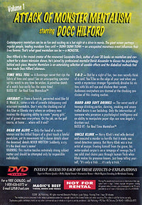 Attack Of Monster Mentalism - Volume 1 by Docc Hilford - DVD - Got Magic?