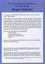 The Greater Magic Video Library Volume 12 - Roger Klause - DVD - Got Magic?