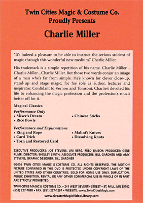Greater Magic Volume 17 - Charlie Miller - DVD - Got Magic?
