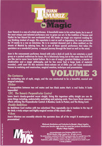 Lessons in Magic Volume 3 by Juan Tamariz - DVD - Got Magic?