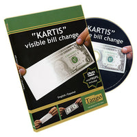 The Kartis Visible Bill Change ( V0006 ) (DVD and Gimmick) by Tango Magic and Kartis - DVD - Got Magic?