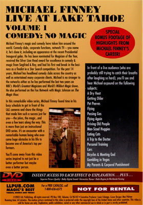 Finney Live at Lake Tahoe Volume 1 by L & L Publishing - DVD - Got Magic?