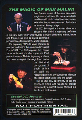 The Magic of Max Malini by Paul Daniels - DVD - Got Magic?