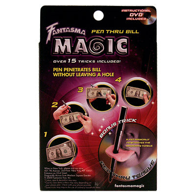 Pen Through Bill by Magick Balay and Fantasma Magic - DVD - Got Magic?