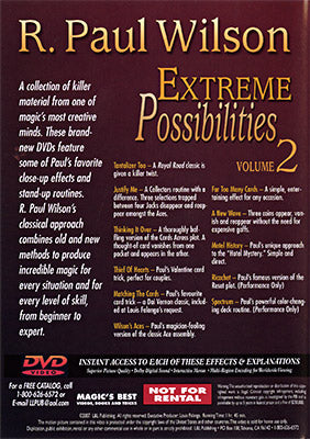 Extreme Possibilities Volume 2 by R. Paul Wilson - DVD - Got Magic?