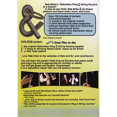 The New Relentless Ring And String by Bob Miller and DJ Ehlert - DVD - Got Magic?