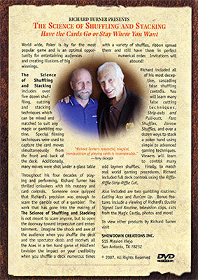 The Science of Shuffling and Stacking by Richard Turner - DVD - Got Magic?