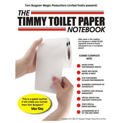 Timmy Toilet Paper Notebook (DVD and Notebook) by Tom Burgoon - DVD - Got Magic?