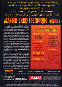 Master Card Technique Volume 3 (World's Greatest Magic) - DVD - Got Magic?